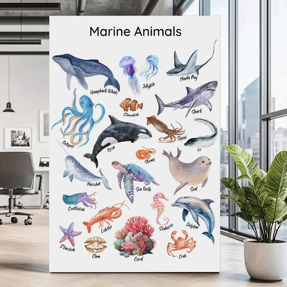 Kids Education Wallpaper - Educational Animals HD Wall Art Poster