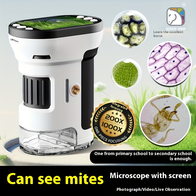 Kids Education Video - Kids Microscope Biological Kit 1000x Magnifier