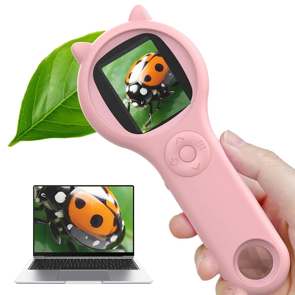 Kids Education Video - Kids Microscope Portable Handheld Magnifying Digital