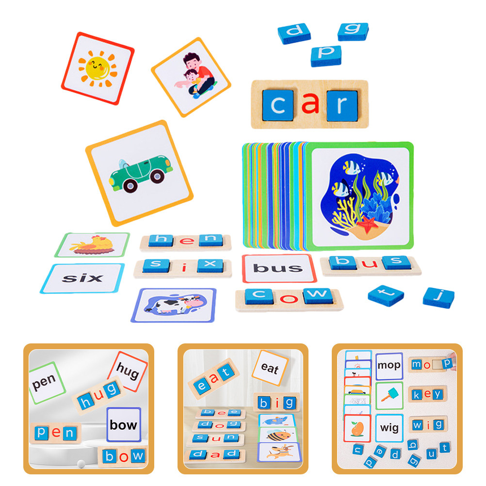 Kids Education Words - 1Set Alphabet Spelling Game Wooden Letter