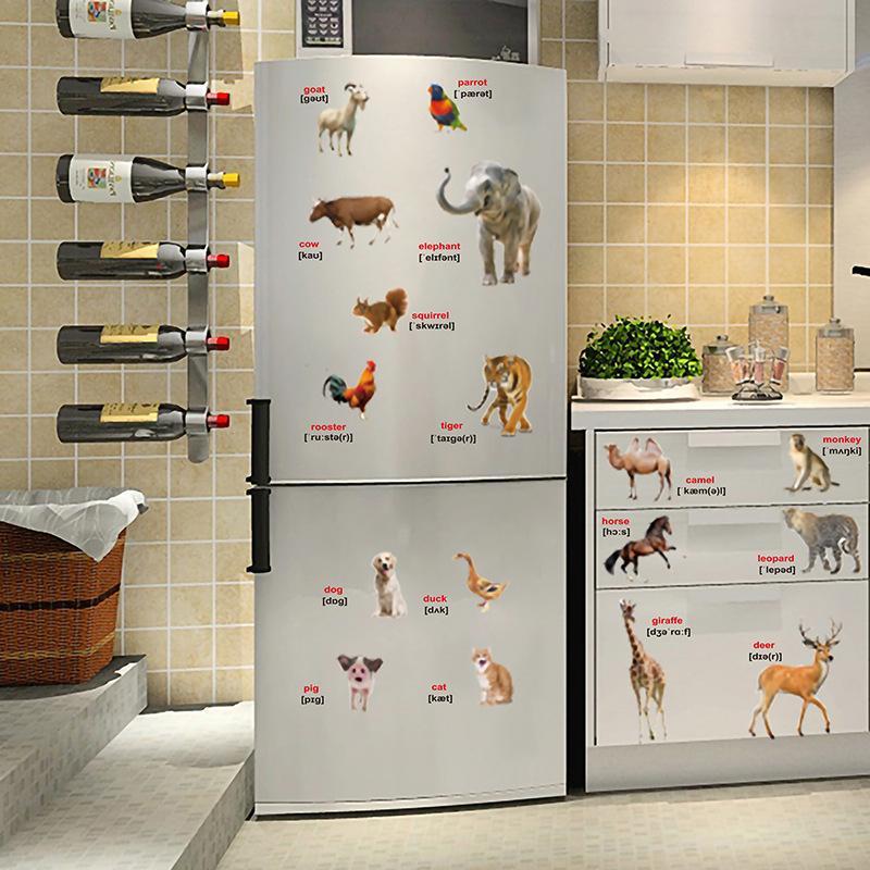 2Pcs Realistic Animal World Ed - Kids Education Wallpaper ulasan dan harga