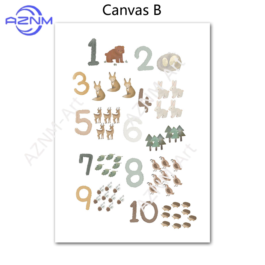 1/2pcs Education Learning Numb - Kids Education Wallpaper ulasan dan harga