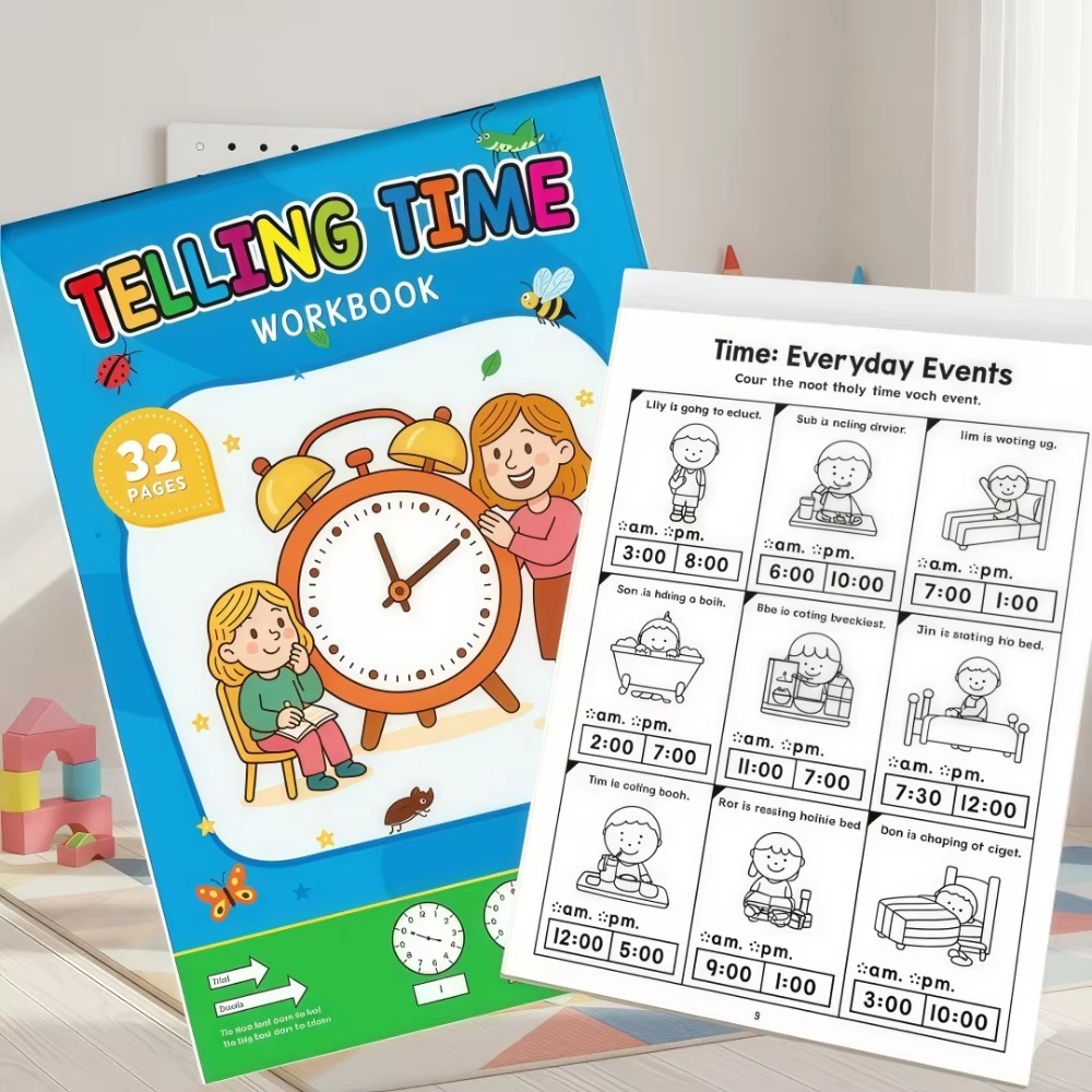 Telling Time Workbook for Kids - Learning Workbook Preschool ulasan dan harga