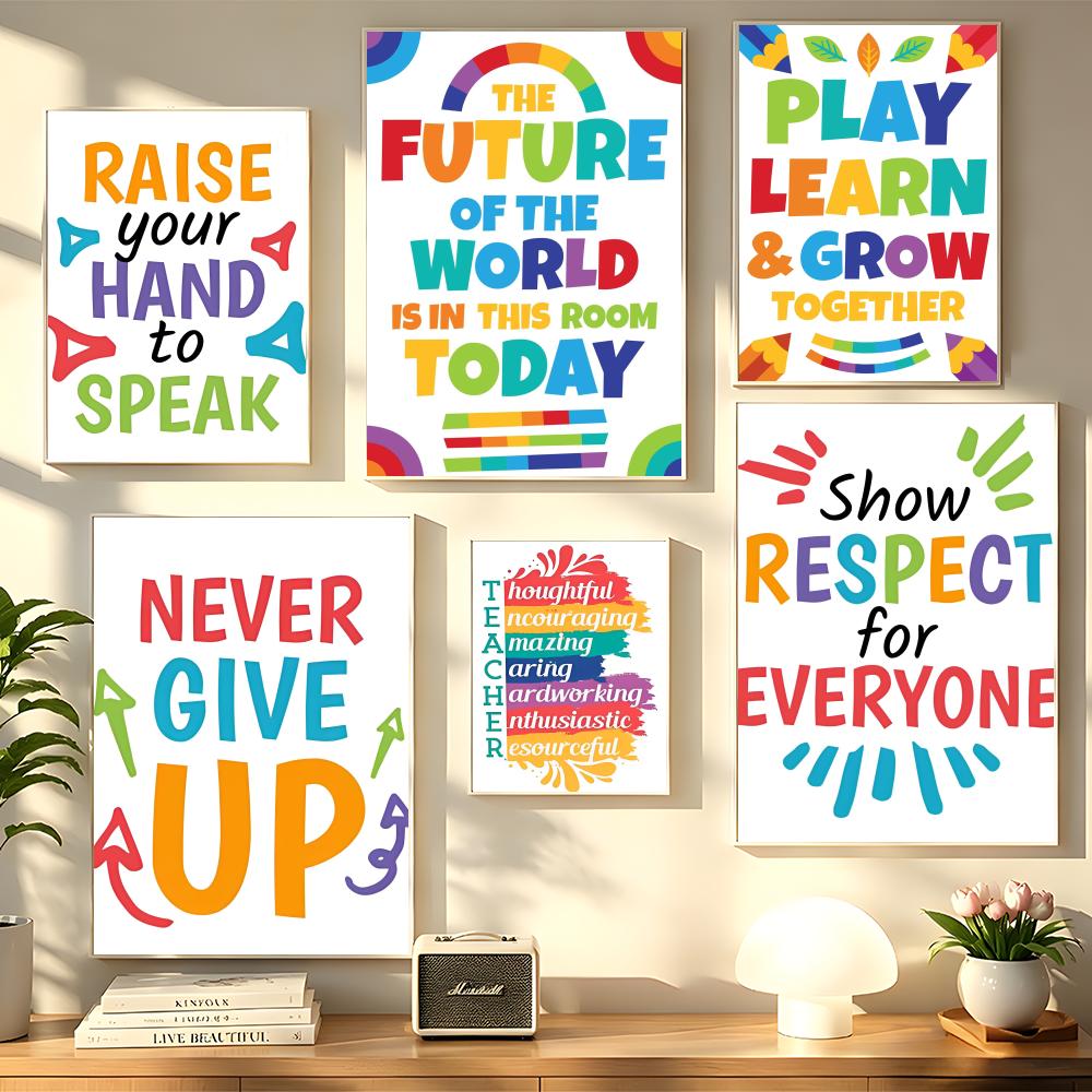 Positive Kid Classroom Wall Pi - Kids Education Wallpaper ulasan dan harga