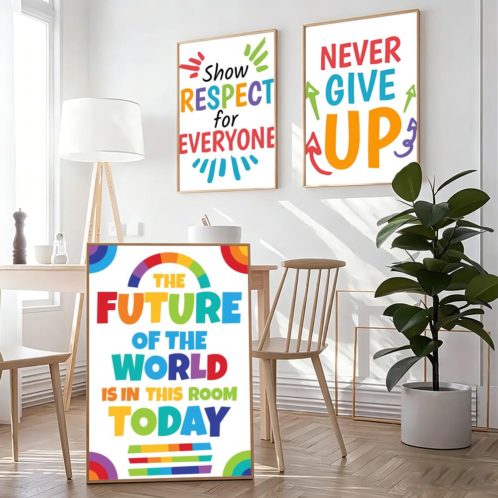Positive Kid Classroom Wall Pi - Kids Education Wallpaper ulasan dan harga