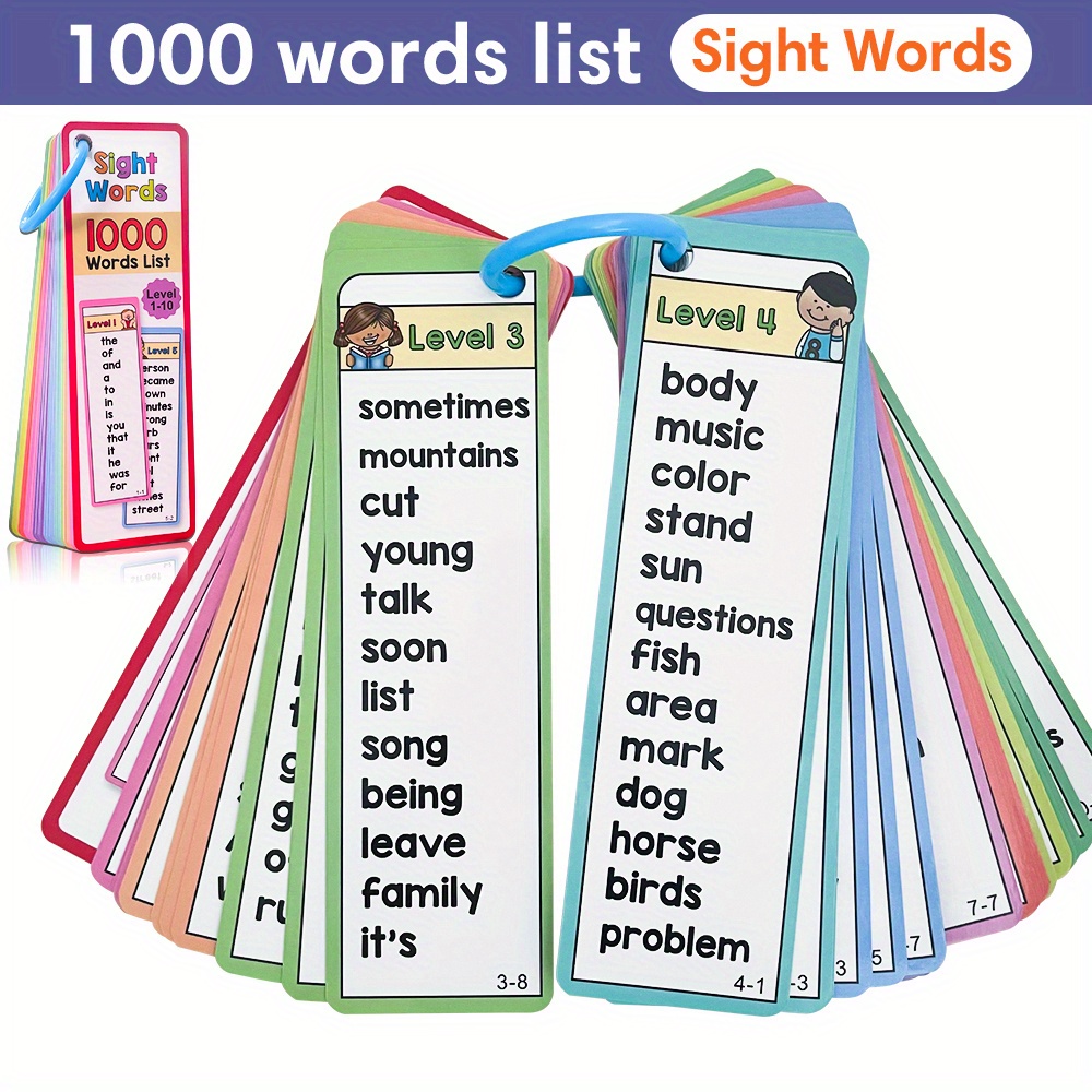 1000 Sight Words Flash Cards f - Kids Education Words ulasan dan harga