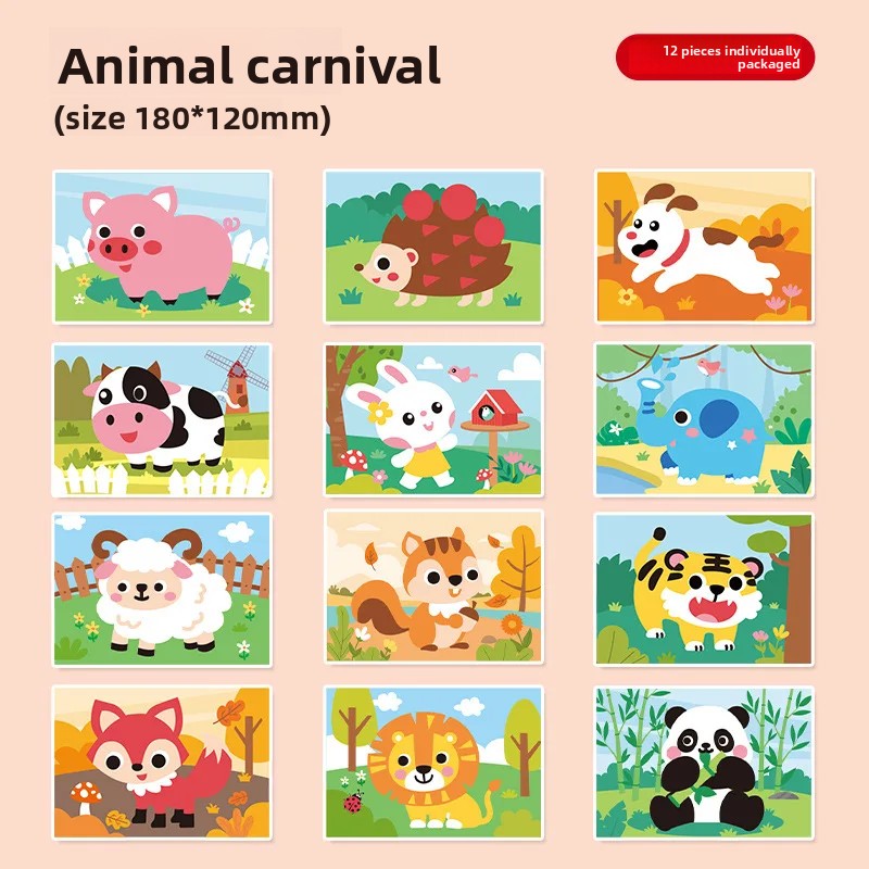 12Pcs/set 3D EVA Foam Sticker  - Kids Education Wallpaper ulasan dan harga