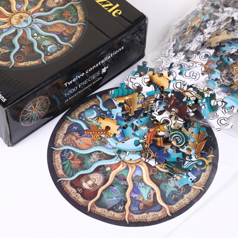 Adult Round Puzzle 1000 Pieces - Puzzle Map World ulasan dan harga