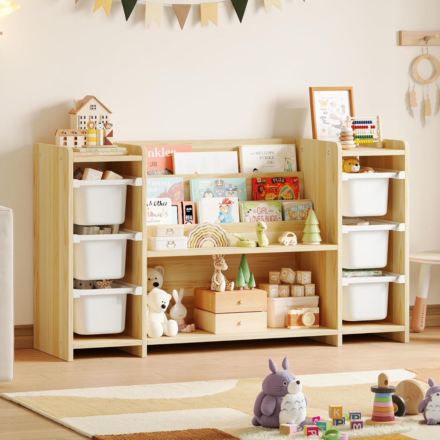 Kids Toy Storage Organizer and - Montessori Shelf Toy ulasan dan harga