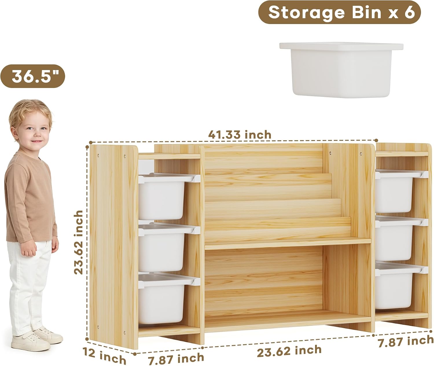 Kids Toy Storage Organizer and - Montessori Shelf Toy ulasan dan harga
