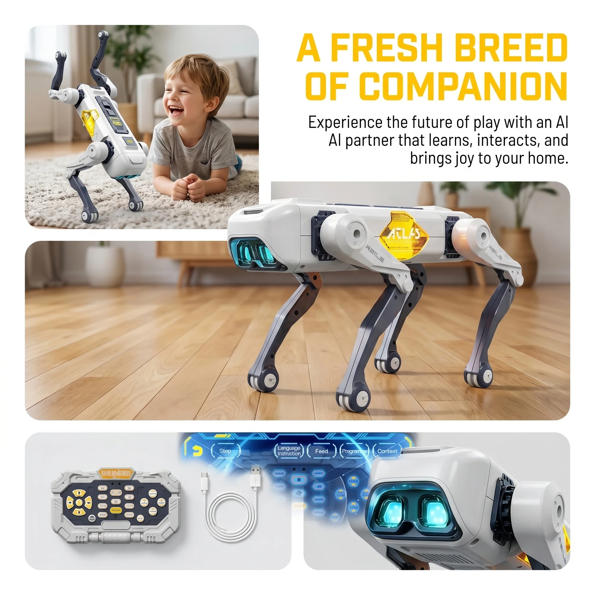 AI Smart Robot Dog, Voice & AP - Kids Education In Us ulasan dan harga