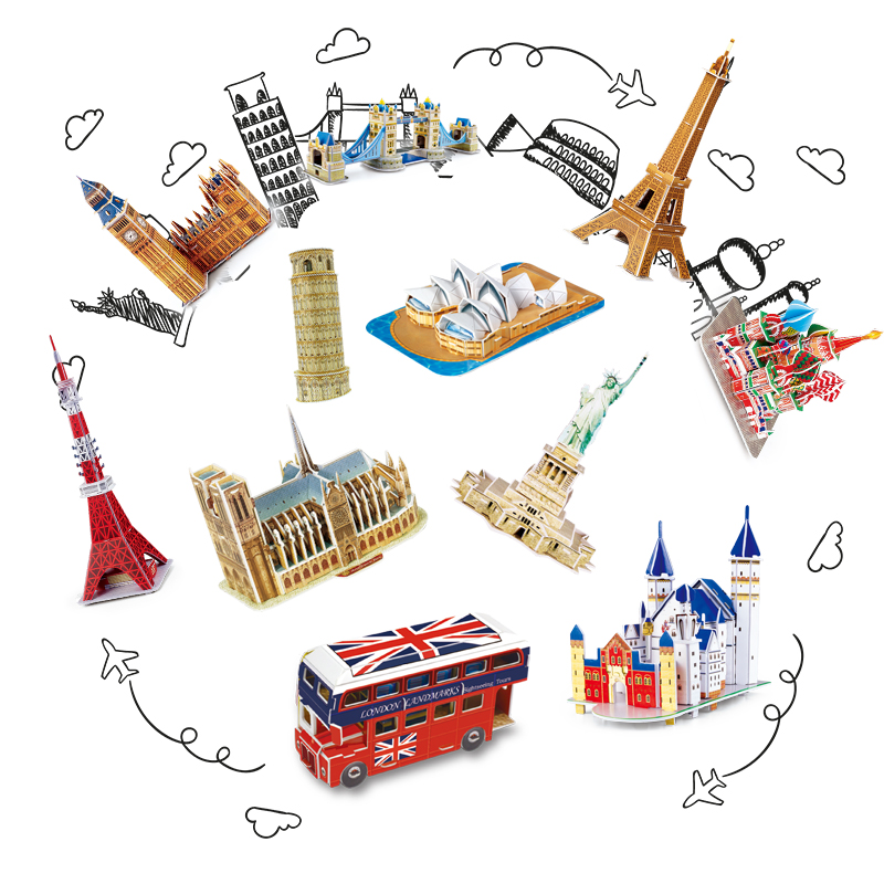 40 Style World Famous Architec - Puzzle Map World ulasan dan harga