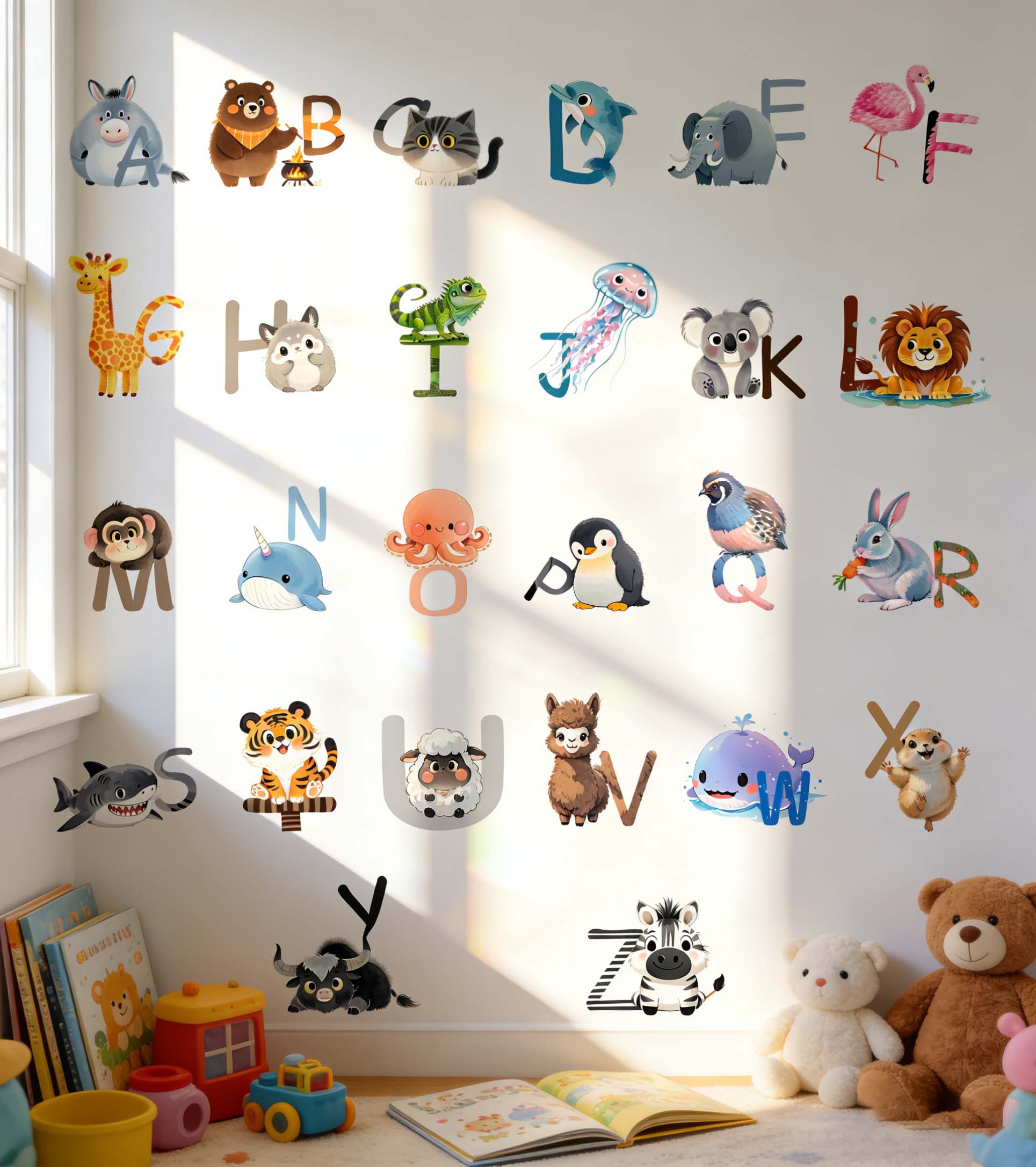26 Letter English Alphabet Wal - Kids Education Wallpaper ulasan dan harga