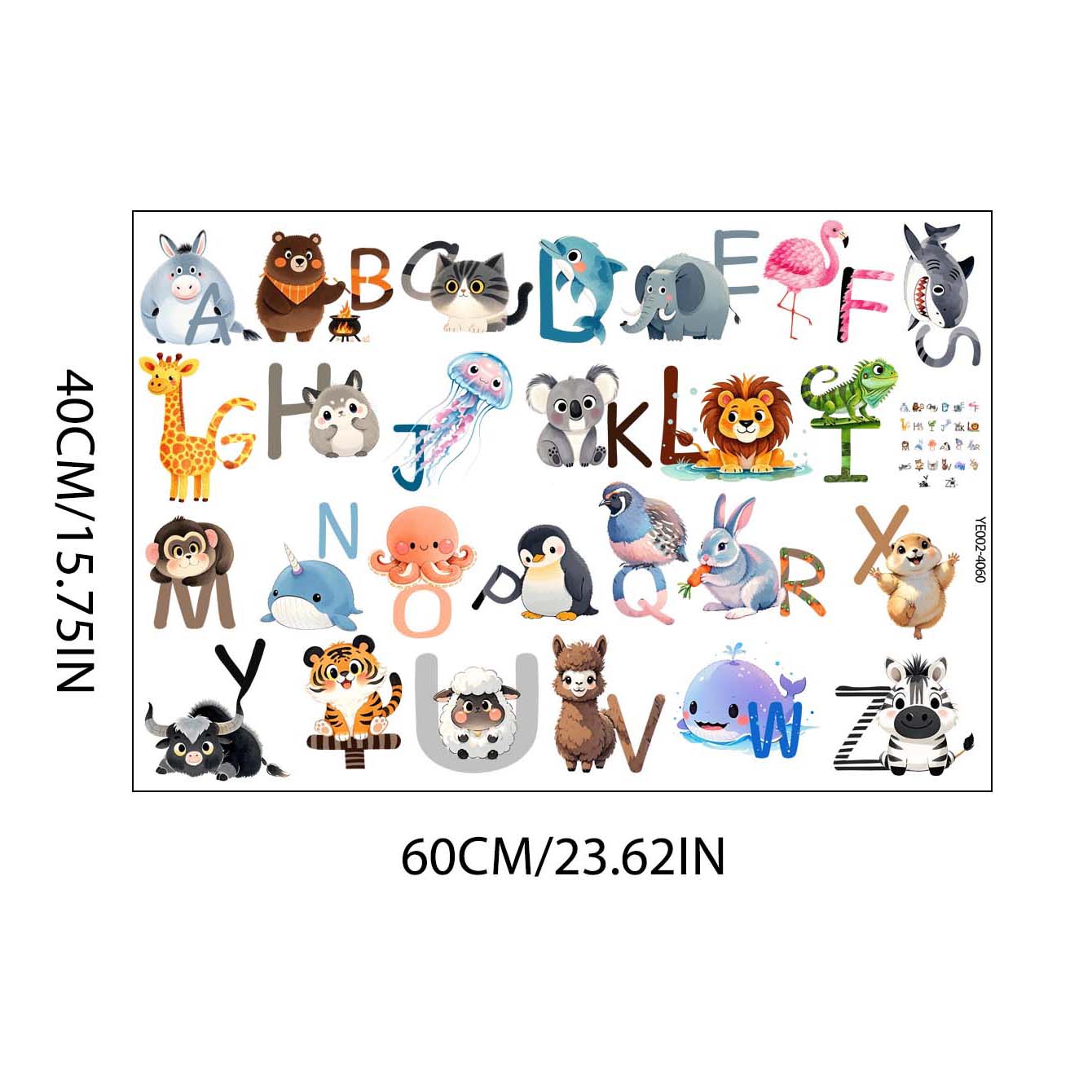 26 Letter English Alphabet Wal - Kids Education Wallpaper ulasan dan harga