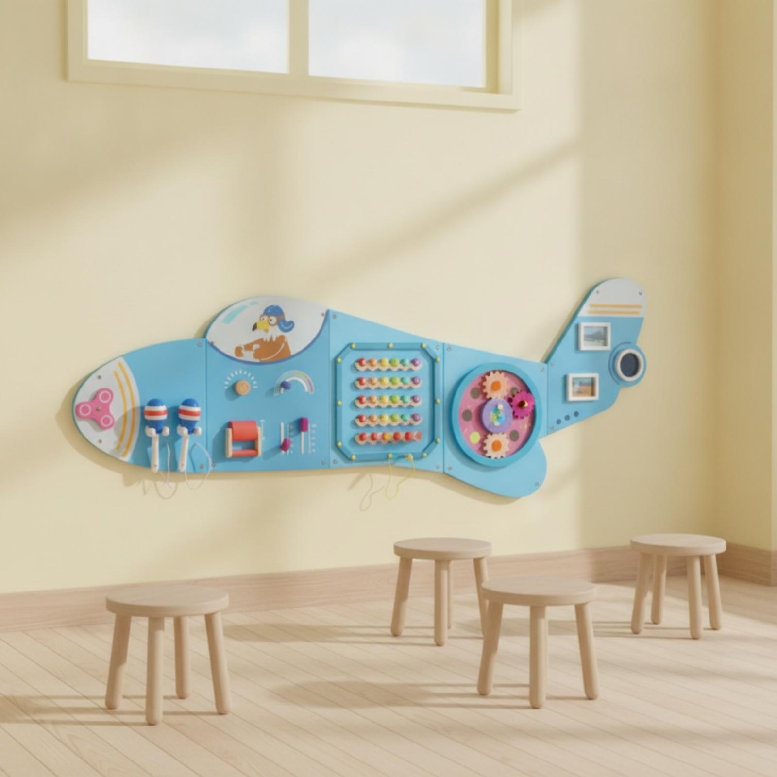 Wooden Wall Busy Board Educati - Kids Education Wallpaper ulasan dan harga