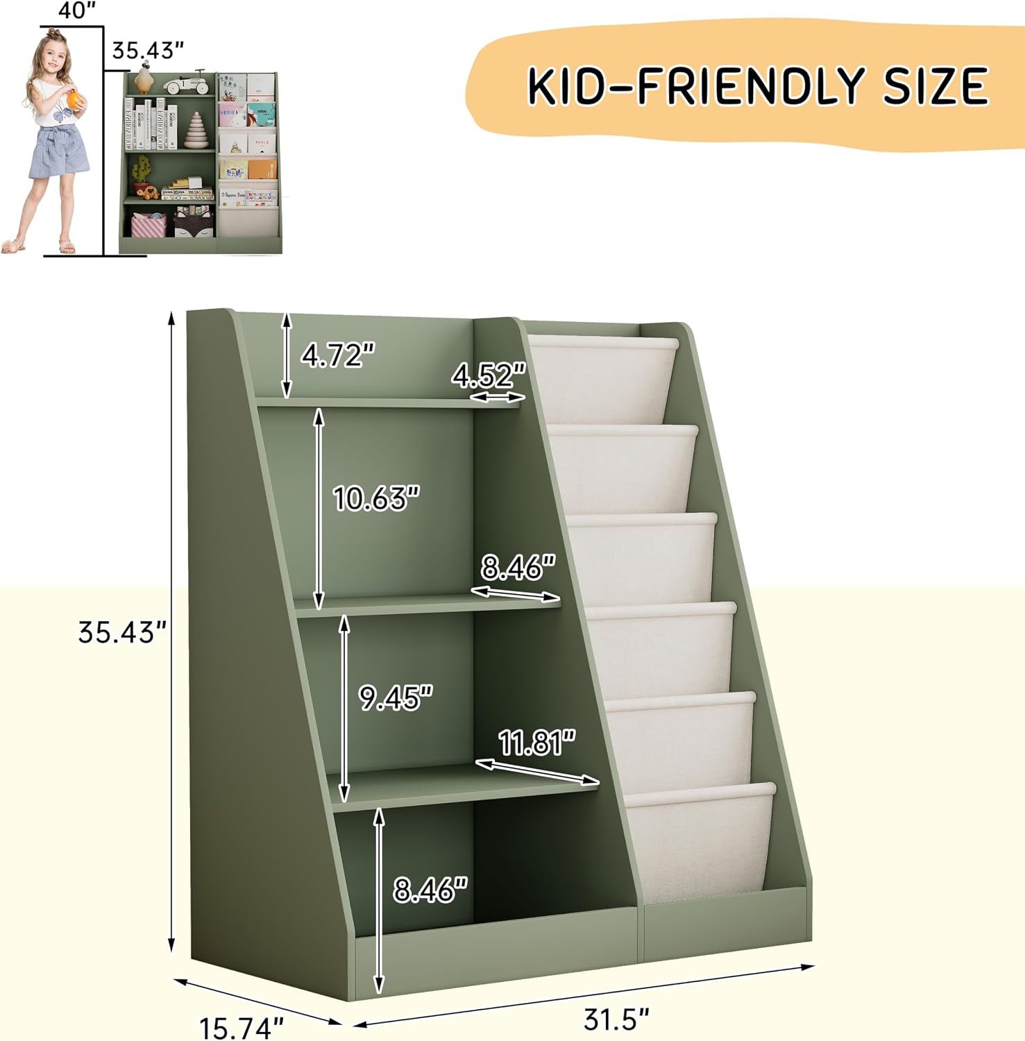 2-IN-1 Kids Bookshelf and Toy  - Montessori Shelf Toy ulasan dan harga
