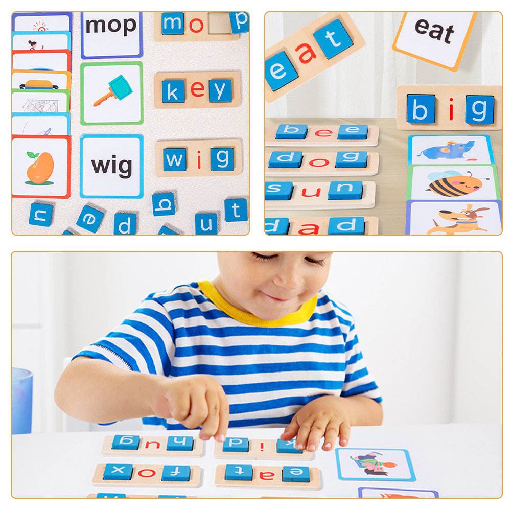 1Set Alphabet Spelling Game Wo - Kids Education Words ulasan dan harga