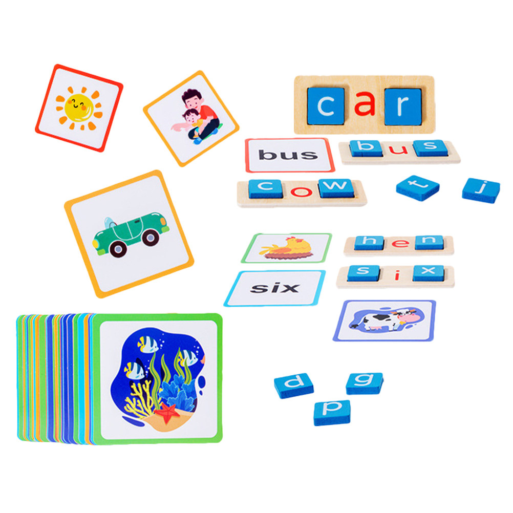 1Set Alphabet Spelling Game Wo - Kids Education Words ulasan dan harga