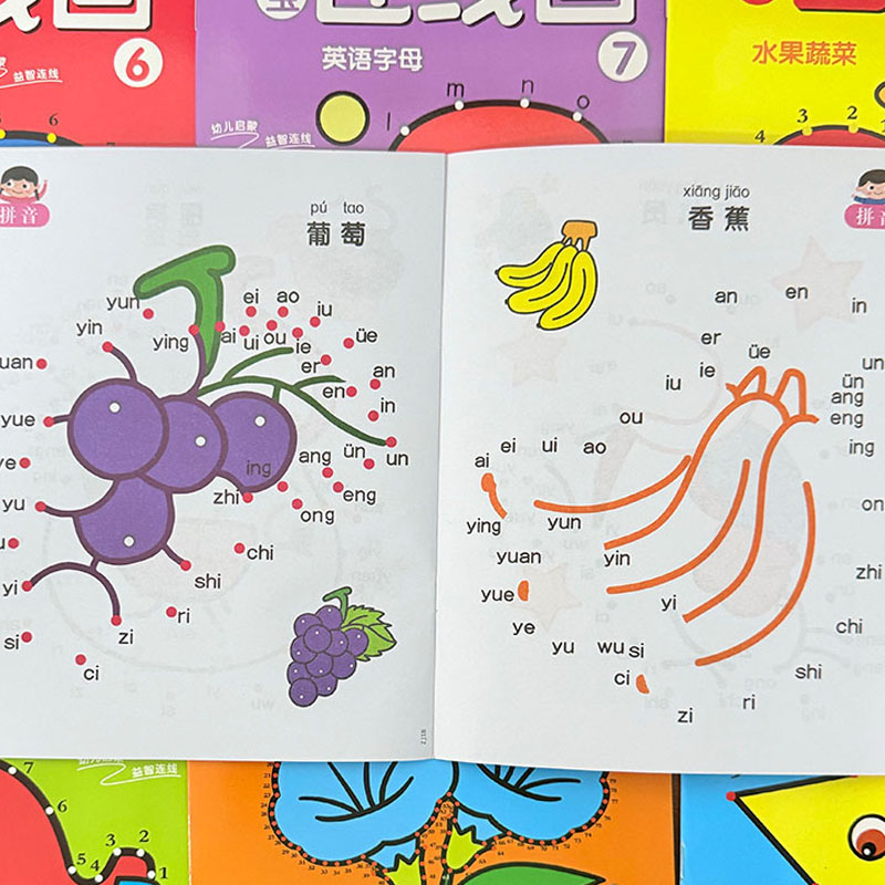 8Pcs Kids Connect the Dots Col - Learning Workbook Preschool ulasan dan harga